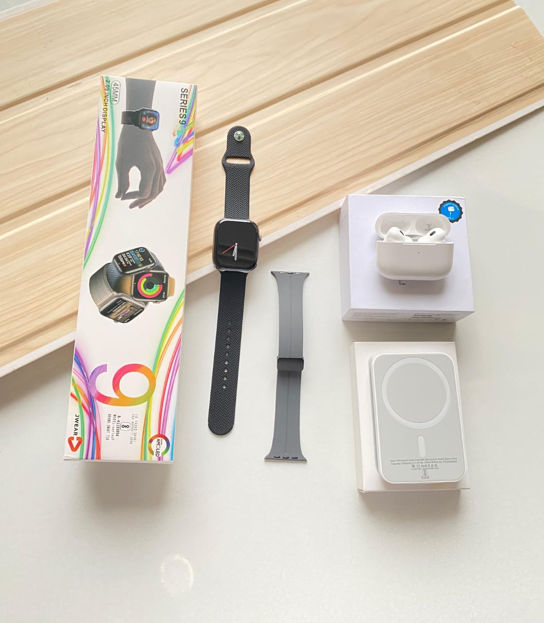 Apple Watch Series 9 And Airpods Pro 2 and Megasafe Powerbank Combo - Youth Upgrade Shop