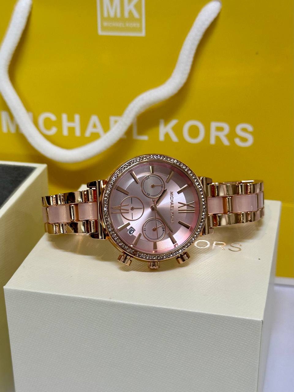 Michael Kors MK3882 For Women Luxury Pink & Gold Stylish - Youth Upgrade Shop