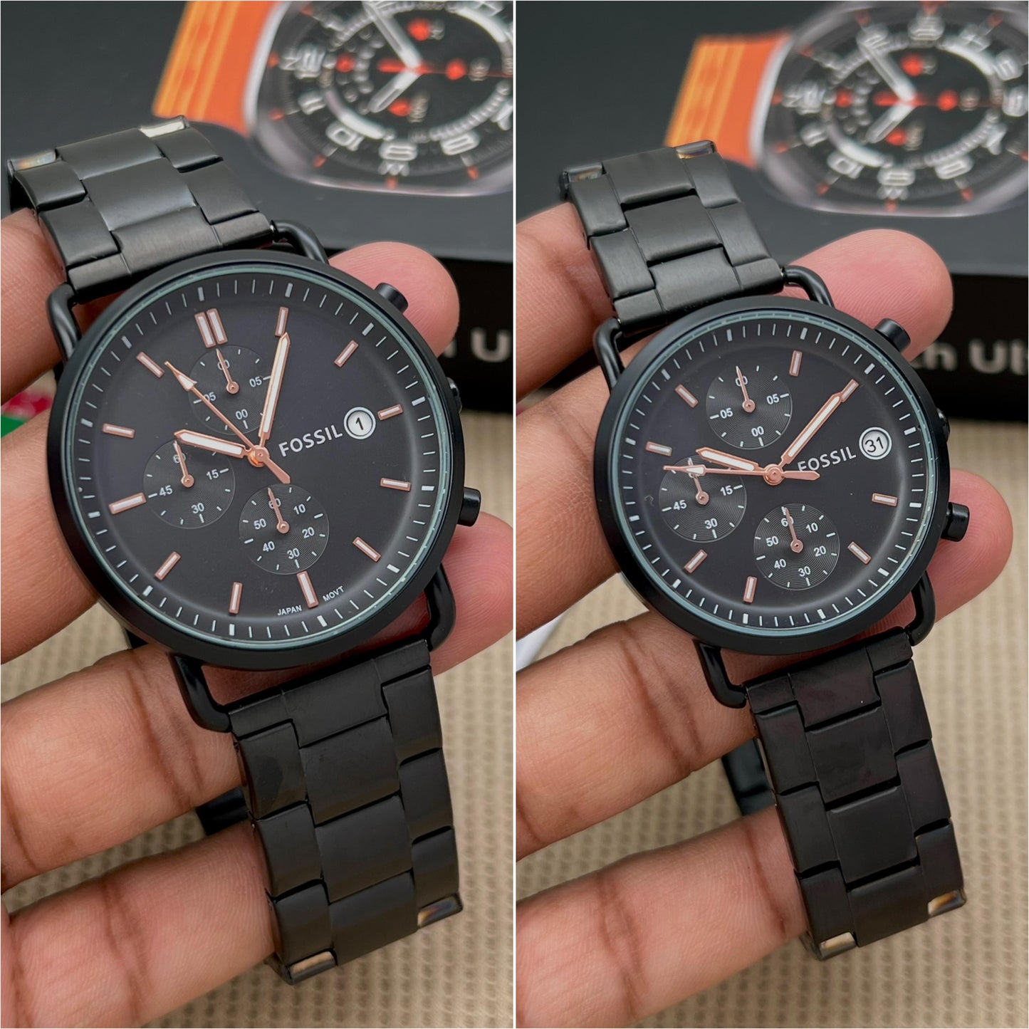 Fossil Commuter Black couple limited edition