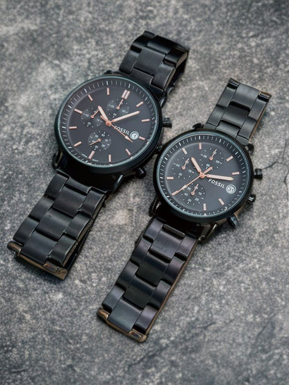 Fossil Commuter Black couple limited edition