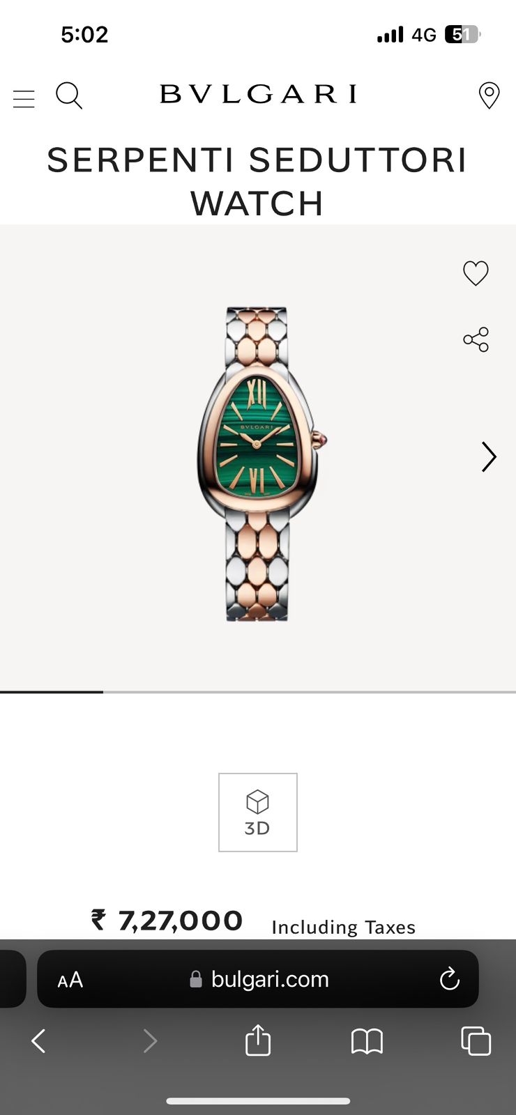 BVLGARI SERPENTI SEDUTTORI Analog Watch For Women