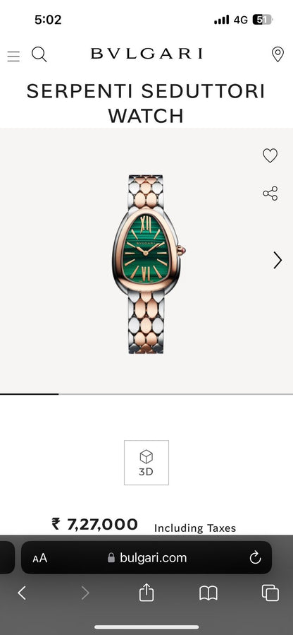 BVLGARI SERPENTI SEDUTTORI Analog Watch For Women