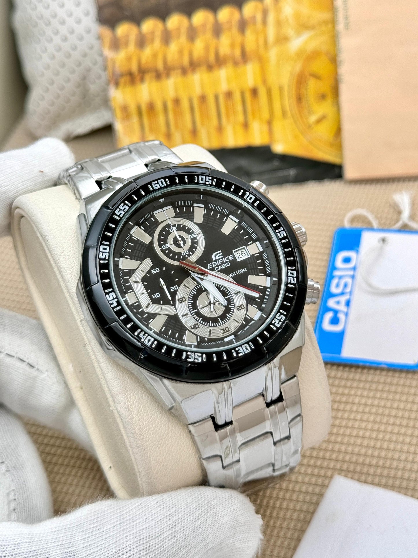 Casio EDifice EFR-539 Stainless Steel White Analog