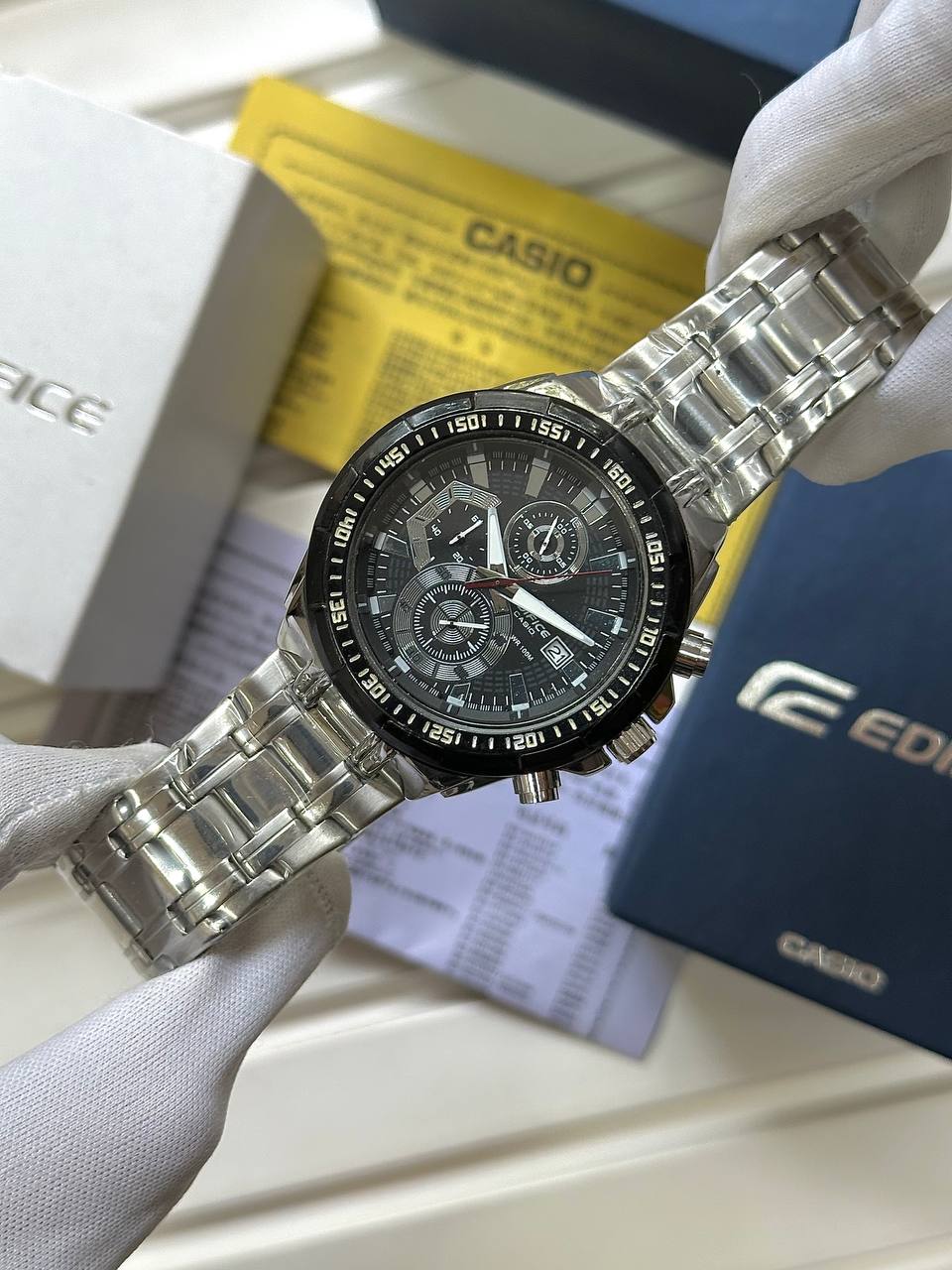 Casio EDifice EFR-539 Stainless Steel White Analog